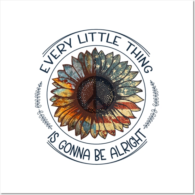 every little thing is gonna be alright country girl hippie shirt Wall Art by julieariasdqr887